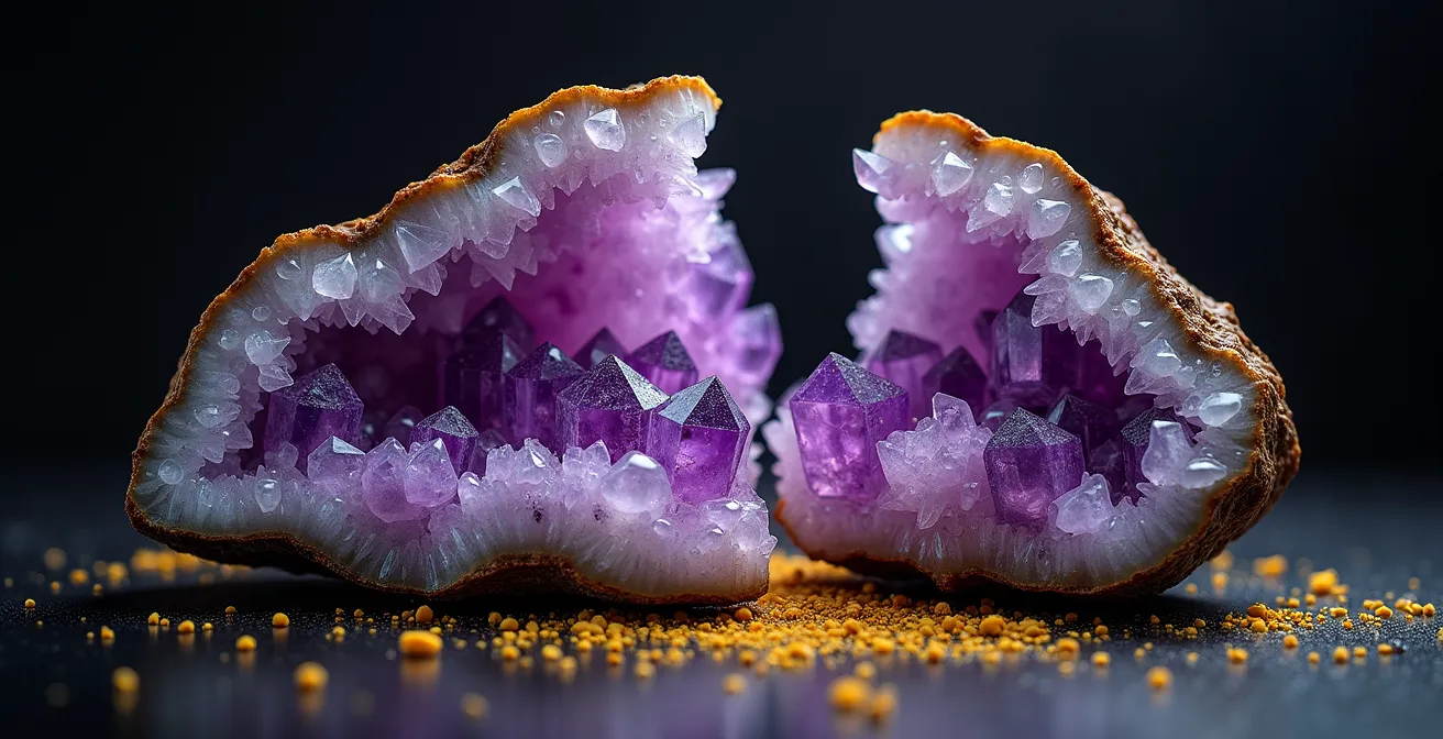 Símbolo visual de transformación del dolor en abundancia y plenitud