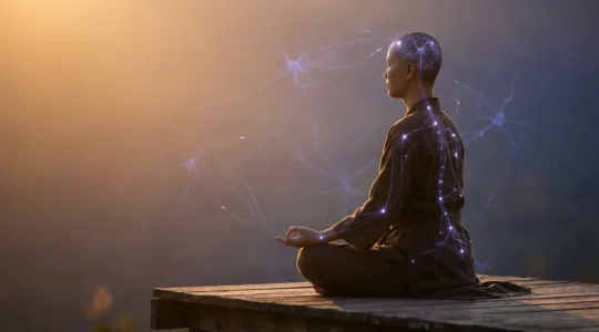 Conexión neuronal y energética mostrando el sistema nervioso y los puntos de energía corporal