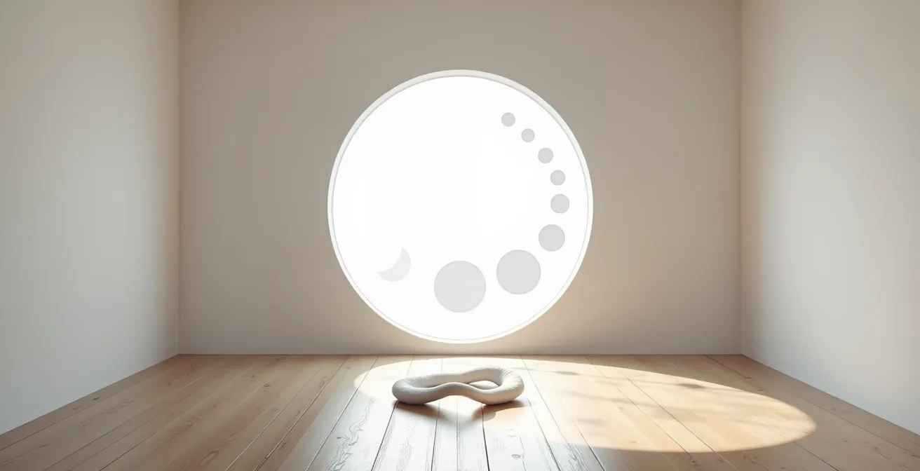 Representación simbólica de la conexión entre nodos lunares y numerología